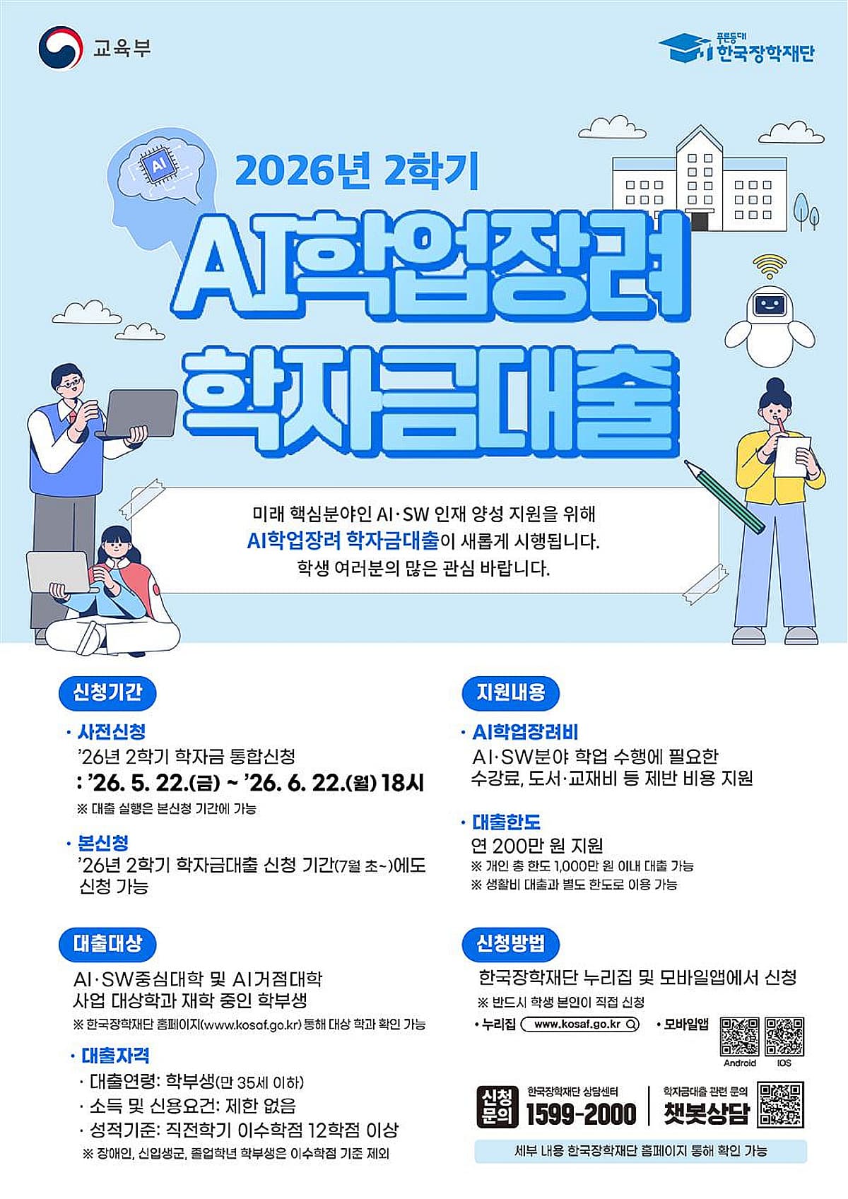 인공지능 학자금 대출 신규 도입