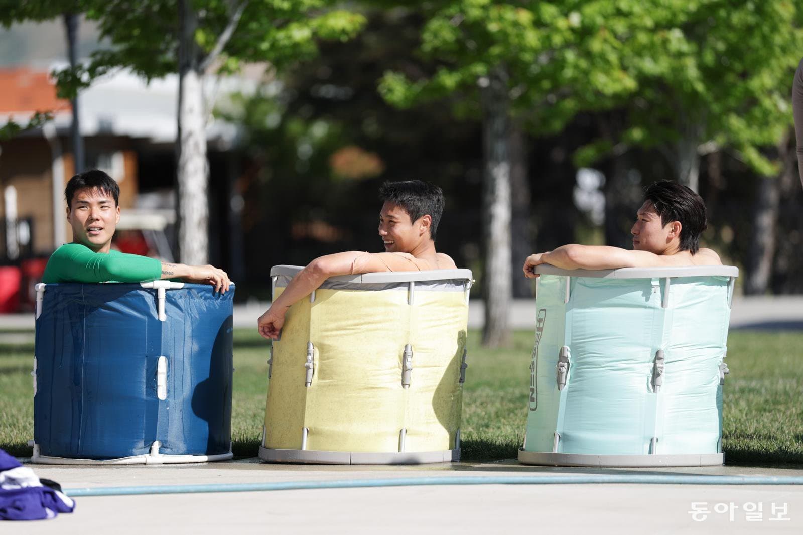 태극전사들, 40도 미니 욕조 체험 예정